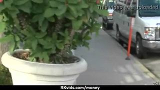 Slutty amateur babe is paid cash from some crazy public sex 19