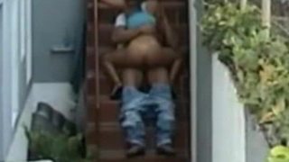 Hidden camera sex, caught doing the nasty by neighbor - zoomed