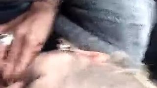 Blonde milf blowjob in the car doesnt like to catch