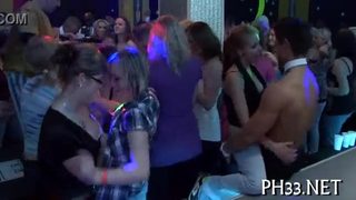 Very hot group-sex in club