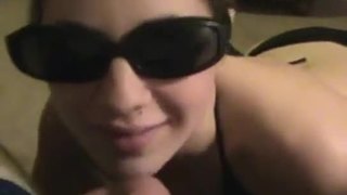 Shy grrrl with j roberts glasses ready for blowjob