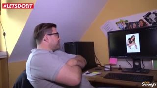 Amateur german guy tricks his aunt into having sex
